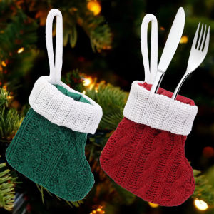 【On Sale】New Year Xmas Gift Christmas Tree Hanging Merry Christmas Knitted Socks
