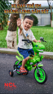 Xe Đạp Trẻ Em 12 inch K135 Khủng Long Sấm Sét Vinatoy - M1975-X2B