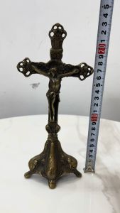 Thánh giá bằng đồng cao 235cm ngang 10cm nặng 0.3kg - Thập tự giá bằng đồng