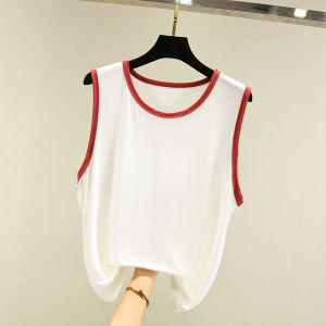 Áo Vest Modal Mùa Hè Mỏng Không Tay Thể Thao Mặc Ở Nhà Cỡ Lớn Rộng Rãi Thường Ngày Áo Thun Tay Ngắn Màu Trơn Đa Năng