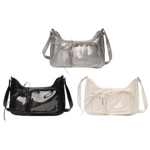 【HOSPORT】 PU Adjustable Strap Tote Bag Solid Color Top Handle Handbag