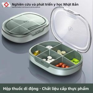MONLEYTA | Portable Large Capacity Japanese Medicine Box Daily Pill Organizer Compact Travel Size Medicine Dispenser Box By MONLEYTA