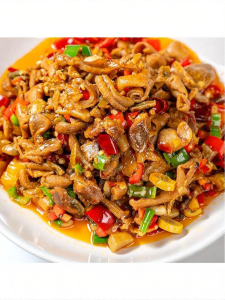 Instant Ready-to-Eat Spicy Chicken Gizzards and Green Beans Sauce