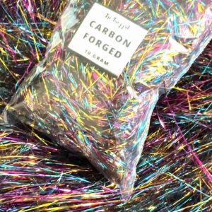Serat CARBON FORGED Chopped Premium Potongan KECIL Cacahan HALUS Warna Metallic Elegant Carbon Venom Karbon Fiber Kevlar Skotlet