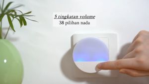 Bel Rumah Lampu Tidur Malam 2 in 1 Wireless Teknobi Door Bell 2 Tombol T02