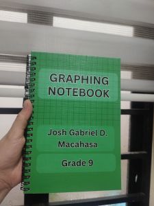 Graphing Notebook Personalized for high school student WATERPROOF cover back to back
