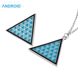 Blue Triangle Alloy Pin Badge Movie Game Surrounding Accessories Detroit Become Human Connor Pin Brooch Fashion Jewelry for Women