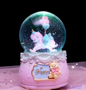 Kotak Musik / Bola Salju / Snowball Unicorn / Bolakaca / Bola Kristal / Snow Globe / Bolakaca Unicorn