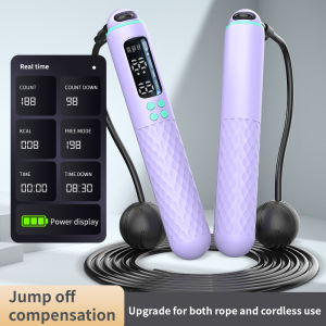 Jump Rope With Counter Adjustable Skipping Calorie Smart For Fitness Exercise And Weight Lose Counting Steel Traini Home Sport