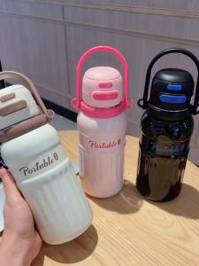 Cốc Nước Cách Nhiệt Dung Tích Lớn Bằng Thép Không Gỉ 316 Có Ống Hút Cầm Tay Cho Nam Và Nữ Cốc Đựng Nước Thể Thao Ngoài Trời