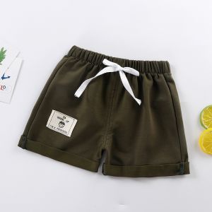 Quần Short Thể Thao Co Giãn Cho Trẻ Em Quần Vải Cotton Cạp Thấp Phong Cách Hàn Quốc Mùa Hè Quần Thường Ngày Cho Bé Trai Và Bé Gái