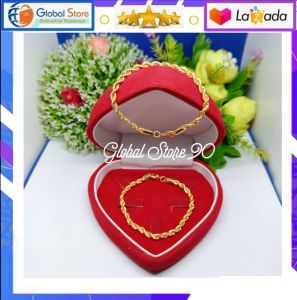 Gelang Tambang Titanium Gold Perhiasan Trendy Anti Karat Anti Luntur