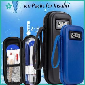 Waterproof Insulin Cooling Bag with 2 Ice Packs Reusable EVA Thermal Insulated Insulin Cooler Case