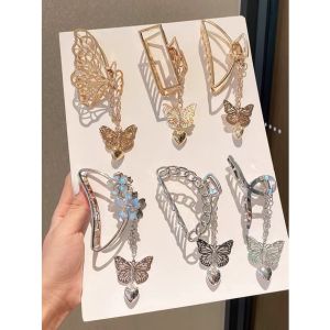 13th Ave Dangling Love Butterfly Metal Tassel Hair Claw Hairclip