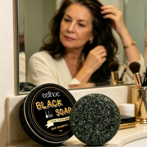 EELHOE | EELHOE Black Soap Deep Nourishment Long Lasting Moisturizing Powerful Cleaning Soft Smooth Hair Revitalizing Natural Shampoo Bar