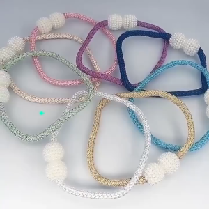 1pc Magnetic Curtain Clip Magnet Button Lock Pearl Ball Design Curtain Tiebacks Tali Pengikat Langsir Magnet 窗帘绑带磁吸窗帘扣环绑