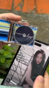 [ in theo yêu cầu ] Móc Khoá NFC Mini CD album 💿 Quét mã Phát Nhạc - Đĩa CD có lắp lánh