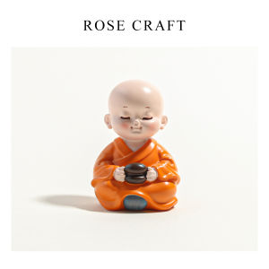 [Meditation] Cute Cure Little Monk Desktop Mood Stable Decoration Office Gift Car Screen Decoration
