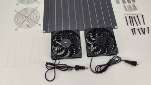 NEW 15W 20W Solar Panel Dual Cooling Exhaust Fan IPX7 Weather Resistant Quiet 3200RPM High Airflow Vent for Chicken Coop Dog