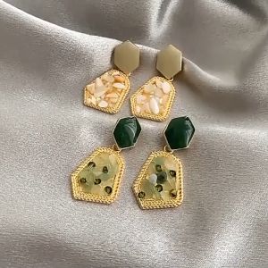 ANTING KOREA WANITA ANAK PEREMPUAN ANTING ELEGANT /GIWANG ANTING TUSUK ANTI KARAT MOTIF STONE IMPORT ANT34 ZIORRA