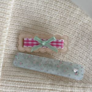 Sweet Floral Ribbon Hair Clips Cute Girl Power Set Adorable Hairband Hairband Hairpin Versatile Hair Accessories for Girls