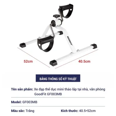 (Hoả tốc HCM) Xe đạp thể dục mini tháo lắp tại nhà văn phòng GoodFit GF003MB