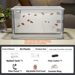 KUOTING | Clear Glass Aquarium Tank with Filtering and Oxygen Production