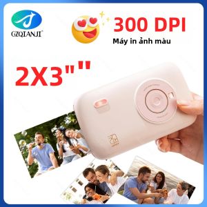 Máy In Ảnh Màu Mini Di Động 300dpi Bluetooth Kích Thước Bỏ Túi Tự Làm Chia Sẻ Ảnh Dùng Cho Nhà Và Văn Phòng Hỗ Trợ Giấy 2x3 Inch