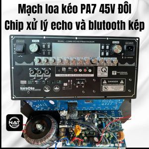 Mạch loa kéo công suất lớn PA7 nguồn 45V kèm micro chọn lọc tặng chống lăn