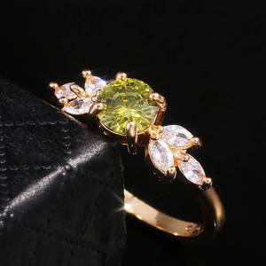 Huitan Aesthetic Versatile Women Ring Fresh Style Daily Party Trendy Accessories Inlaid Bright CZ Elegant Jewelry for Wedding