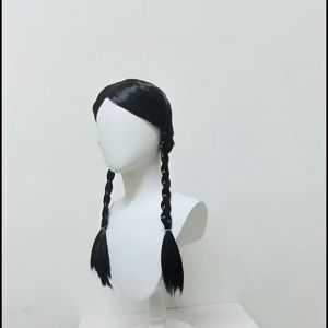 วิกผมดำ วิกผส คอสเพลย์ cosplay wig ชุดเวนส์เดย์ Wesday ชุดคอสเพลย์เด็กหญิง halloween