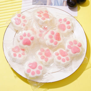 Internet Celebrity Lesser Panda Shape Cotton Candy Good-looking Cats Paw Soft Candy Jelly Milk Tea Companion Kids Holiday Snacks