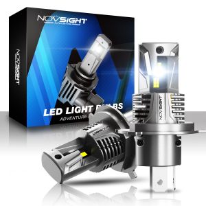 Newest Novsight N66 9003 HB2 H4 LED Headlight Bulb 6500K Super Bright LED Lights for Car High/Low Beam Fog Light 80W 15000LM Plug&Play 2 PCS 2 Years Warranty Free Shipping