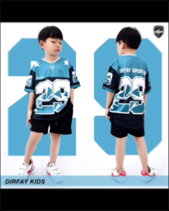 Dirfay Kids Atasan Jersey Anak Series Number Full Printing / Jersey Anak Laki-Laki / Vintage / Casual