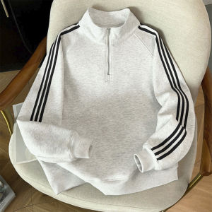 Áo Hoodie Không Mũ Có Collar Đứng Half-Zip Ấm