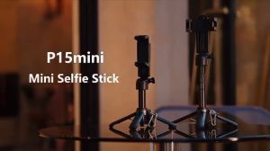 P15mini Selfie Stick ไม้เซลฟี่แบบพกพา พร้อมรีโมทบลูทูธ ขาตั้งอลูมิเนียม ทนทาน (แท้100%)