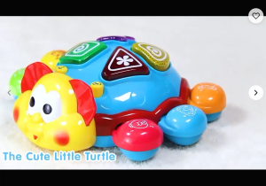 Hoshi Baby Crawl and Chase Shape Buttons Musical Beetle Musical Interactive Toy for Infant 6Mos+