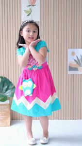 Dress Anak Perempuan Fashion Usia 1-12 Tahun Bahan Kain Katun Bonus Tas Anak Gratis Lucu Owl 4248