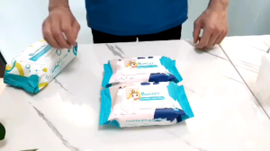 Poomsoft 1 Pack/5 Packs Non-Alcohol Unscented Safe For Baby Gentle Disposable Cotton Wet Tissue