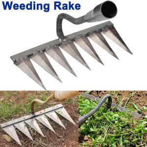 4/5/6/7T Gardening Weeding Rake Steel Rake Grasping Raking Gardening Hoe Loosen Soil Harrow Gardening Tools