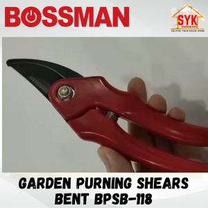 SYK BOSSMAN BPSS-486 BPSB-118 Straight Bent Pruning Shears Garden Tools Garden Scissors Wire Cutter Gunting Pokok Bunga