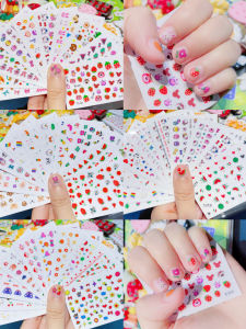 สติ๊กเกอร์เล็บเด็ก เด็กผู้หญิง วัสดุ PVC สีสันสดใส ลวดลายการ์ตูนสุดน่ารัก สติ๊กเกอร์ตกแต่งเล็บ เด็กผู้หญิง