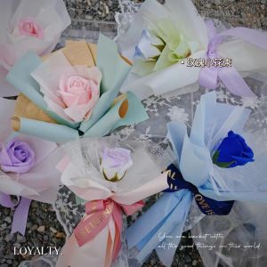 Single Rose Small Bouquet Soap Flower Festival Gift Souvenir Decorative Teacher Company Event Small Gift Creative Gift