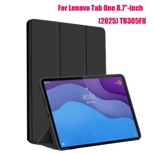 Case for Lenovo Tab One 8.7 inch TB-305FU (2025) TPU Leather Triple Fold Magnetic Cover with Auto Wake Function
