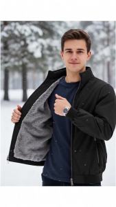 New Warm Lined Winter Jacket Men Casual Business Office Dress Coat Windbreak Thick Warm Mens Winter Jacket Parka Fleece Lining