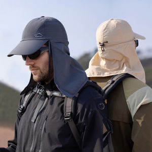 Quick-dry Sun Hats for Men Women Detachable Shawl Neck Protection Adult Baseball Cap Outdoor Spring Summer Hat for Teenagers
