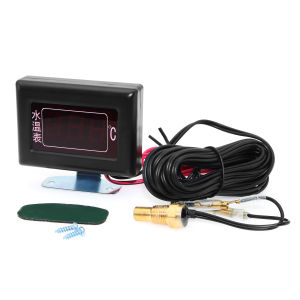 RYSJM | Universal 0~120 Celsius Water Temperature Gauge with Sensor Fit for 12V~24V Car Boat Marine Digital Temp Water Indicator 9V-36V