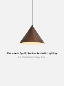 NSWR | Retro Creative Walnut Wood Bedside Pendant Light