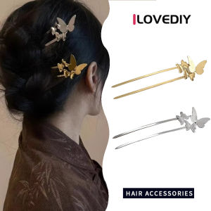 หลงจากเจ้าของฉัน กิ๊บผีเสื้อโลหะสไตล์เรียบง่ายทันสมัยกิ๊บติดผมระดับไฮเอนด์สไตล์วินเทจ - ILOVEDIY