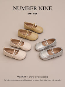 Girl Princess Leather Shoes 2024 Spring & Fall New Childrens Shoes Little Girl Flats Flats Baby Girl Soft Bottom Gommino Western Style